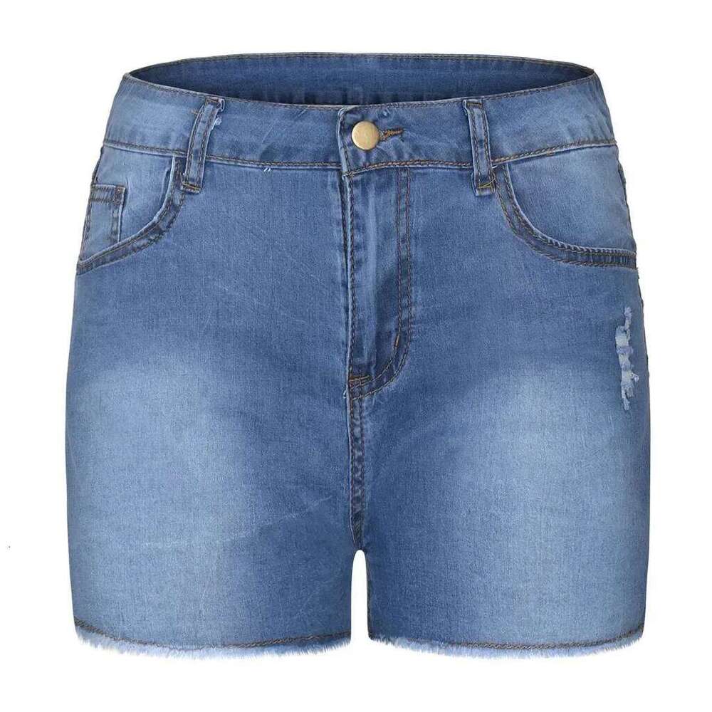 2025 New Summer Womens Short Length Broken Denim Ripped Jeans High Waisted Hotpant Shorts XJ260206
