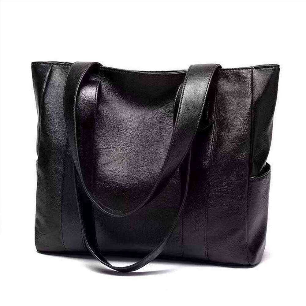 Big Soft Leather Bag Female 2025 New Tide Version Of Everything Simple Large Capacity Tote Single Shoulder Handbag Z260207 - view 6