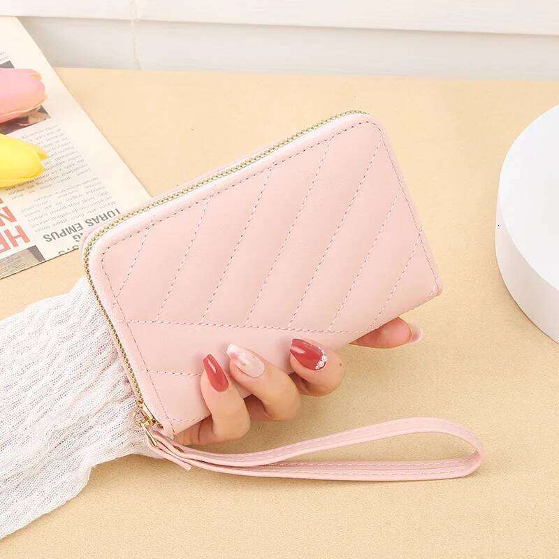 Korean version of small women's short and medium girls zipper change bag wallet Y260206