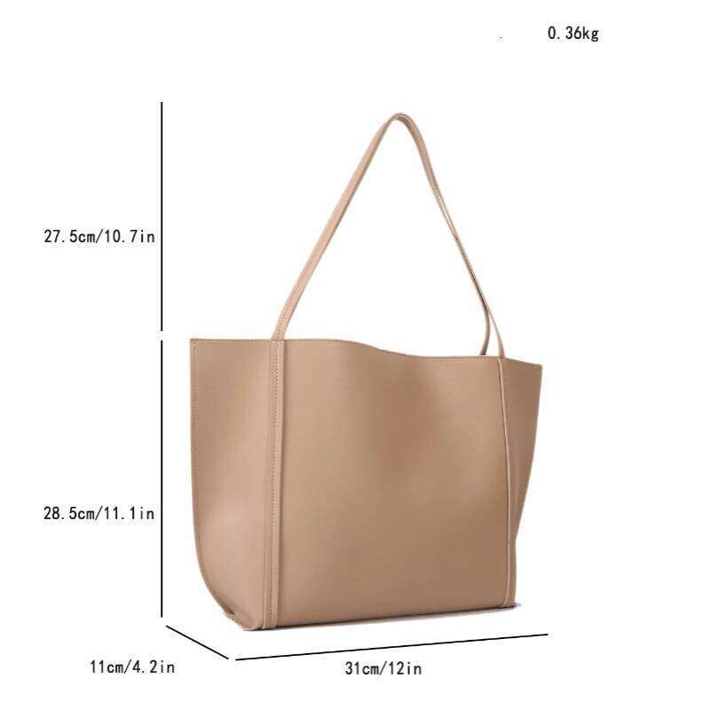 Large Capacity Shoulder Bag Trendy Pu Leather Tote Bags Solid Color Ladies Handbag Women's Fashion Underarm bags Y260205