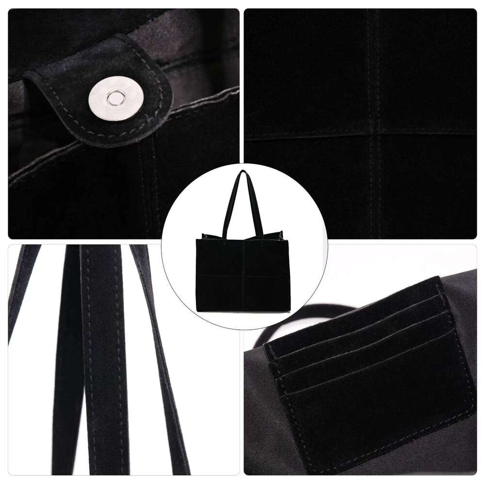 Large Capacity Suede Tote Retro Shoulder Bag High Quality Quilting Handbags and Purses Designer Bags for Women Shopper Y260204