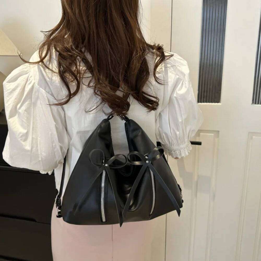 Message Silver Bowknot Shoulder Korean New Style Large Capacity Tote Elegant Ins Bow Crossbody Bag Streetwear Y260205
