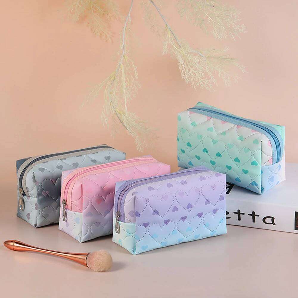 1PCS New PU Waterproof Makeup Bag Women Flowers Fashion Brand Travel Cosmetic Bags Pretty Purse Y260206