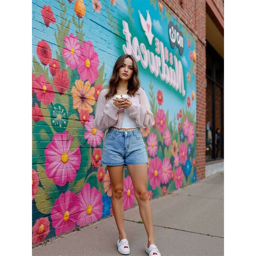 Shorts Womens High Waist Singlet Free Skeleton Love Peint Layer Asymmetric Shreds Dot Slik Camo XJ260206