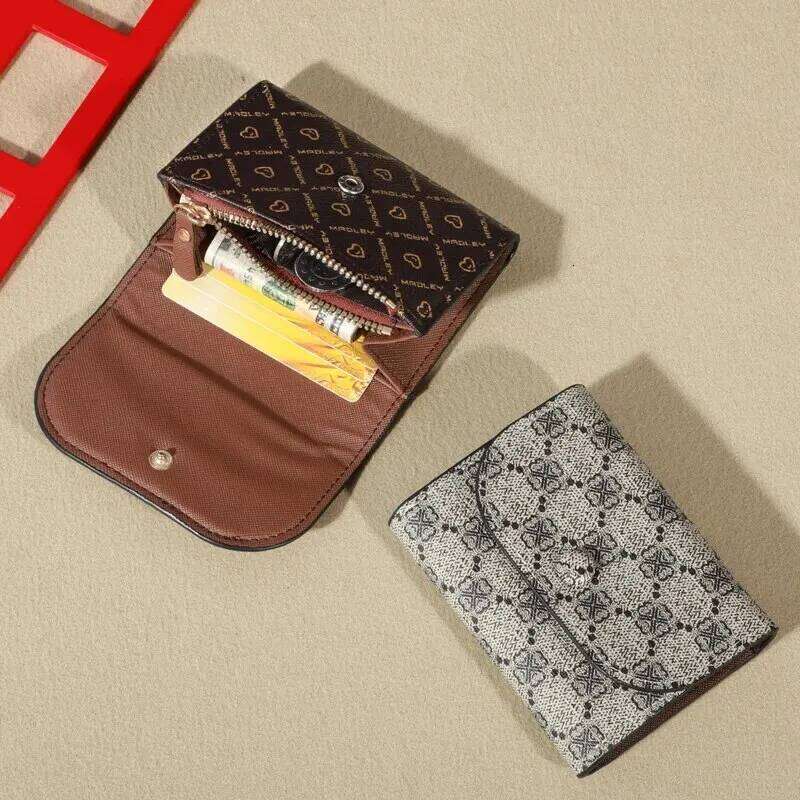 Women's Fashion Short Zero Large Capacity Bag Multi Card Pocket Wallet Y260206