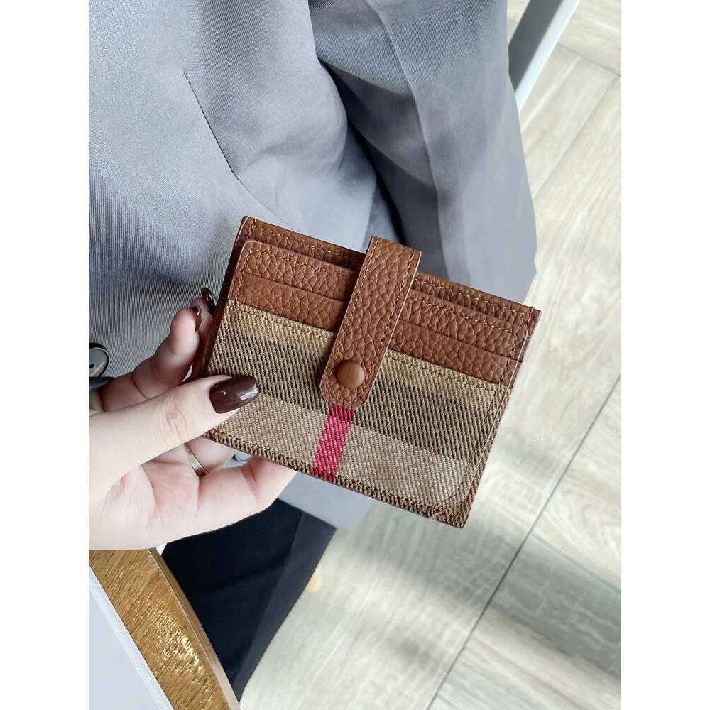 Genuine Leather slim card holder women multi-slot wallet ID case minimalist license organizer Y260206