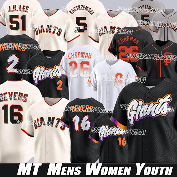 sf Giant Jersey Logan Webb Matt Chapman Jung Hoo Lee Mike Yastrzemski Willy Adames 2026 city Custom Baseball Jerseys