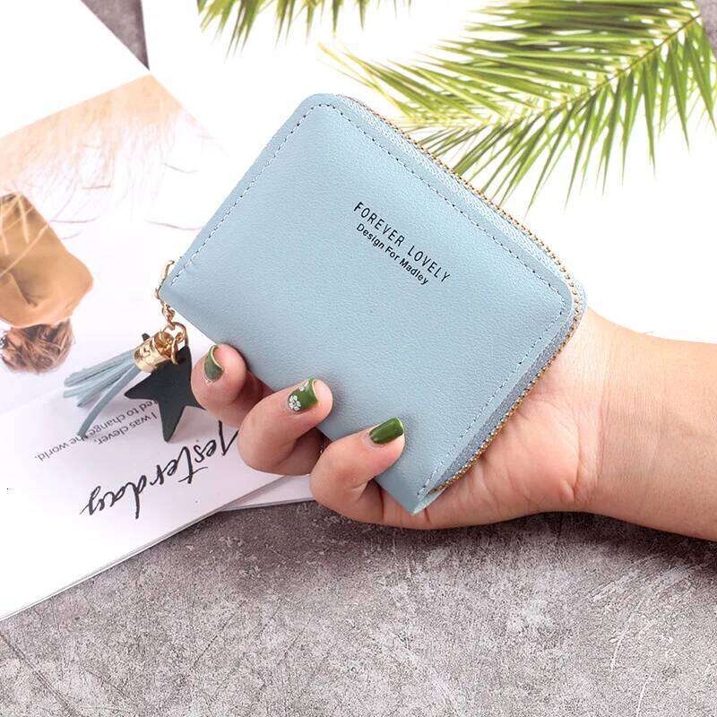 2024 Korean version of mini ladies zipper cute coin purse students short Su Liu female wallet Y260206