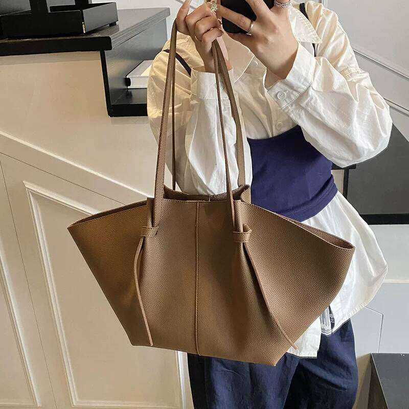 Women PU Leather Shoulder Luxury Handbag Tote Purse Design Large Capacity Totes Top Handle Hobo Shopper Bag Y260205