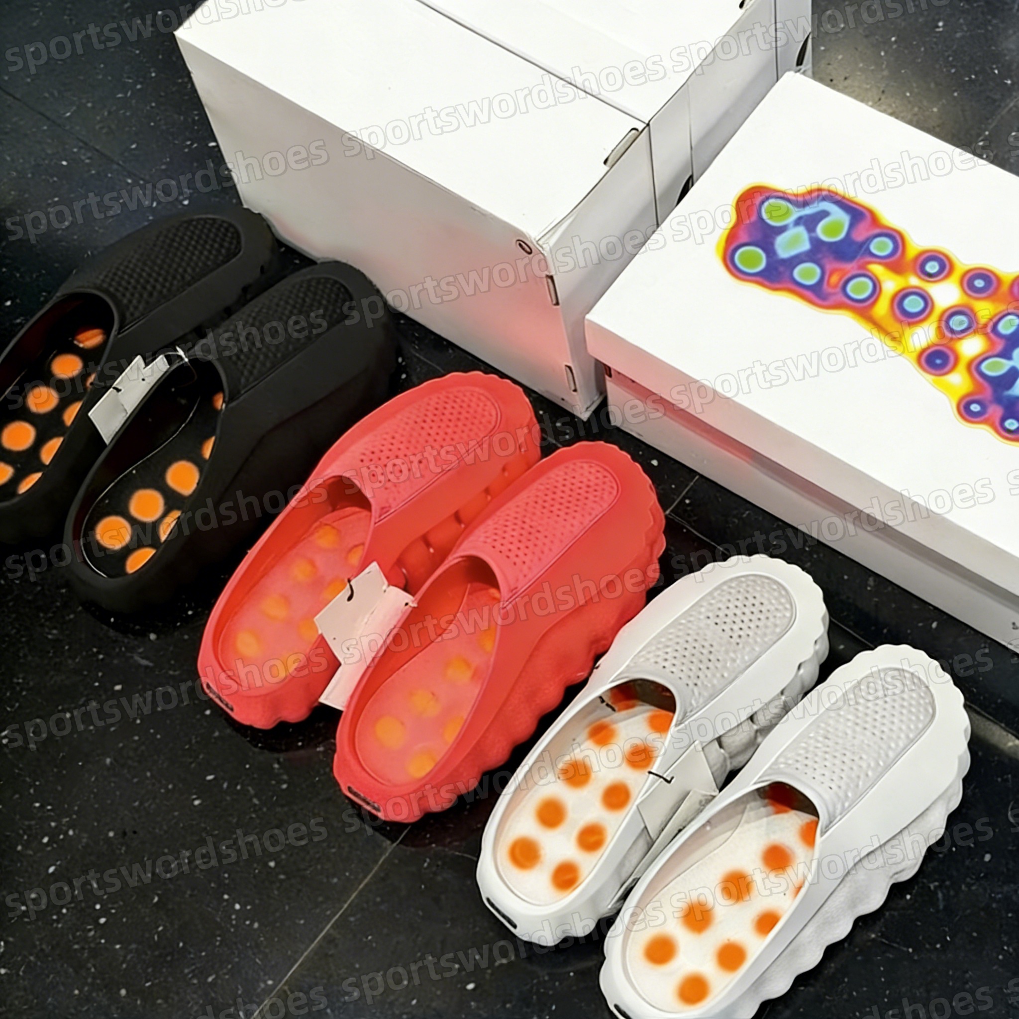 Designer Slippers Mind 001 Slides Mind001 Slide Men Soft Rubber Tech Comfortable Sandals Black Solar Red Light Bone Smoke Grey Beach Women Summer Shoes Big Size 14