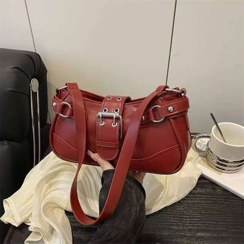 Bags for women 2025 new trendy and versatile retro hot girl armpit niche texture crescent single shoulder crossbody bag Y260205