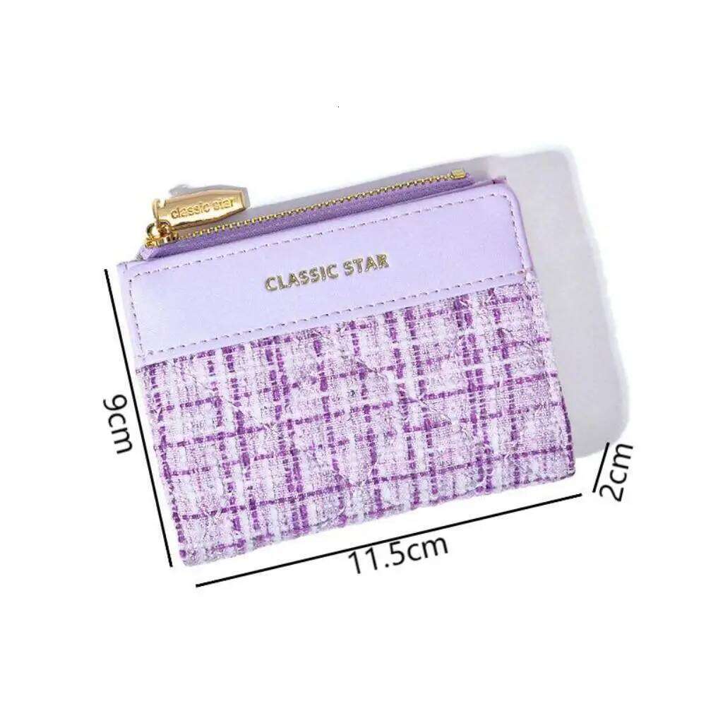 PU Leather Short Wallet Luxury Solid Color Large Capacity Coin Purse Mini Money Bag Girl Y260206