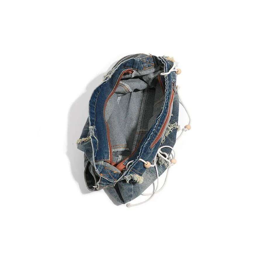 Y2K Korean Harajuku Gothic Hobo Denim Bag Aesthetic Vintage Purses WomenHandbag Crossbody Messenger Tote Peddler Shoulder Bags Z260207 - view 7