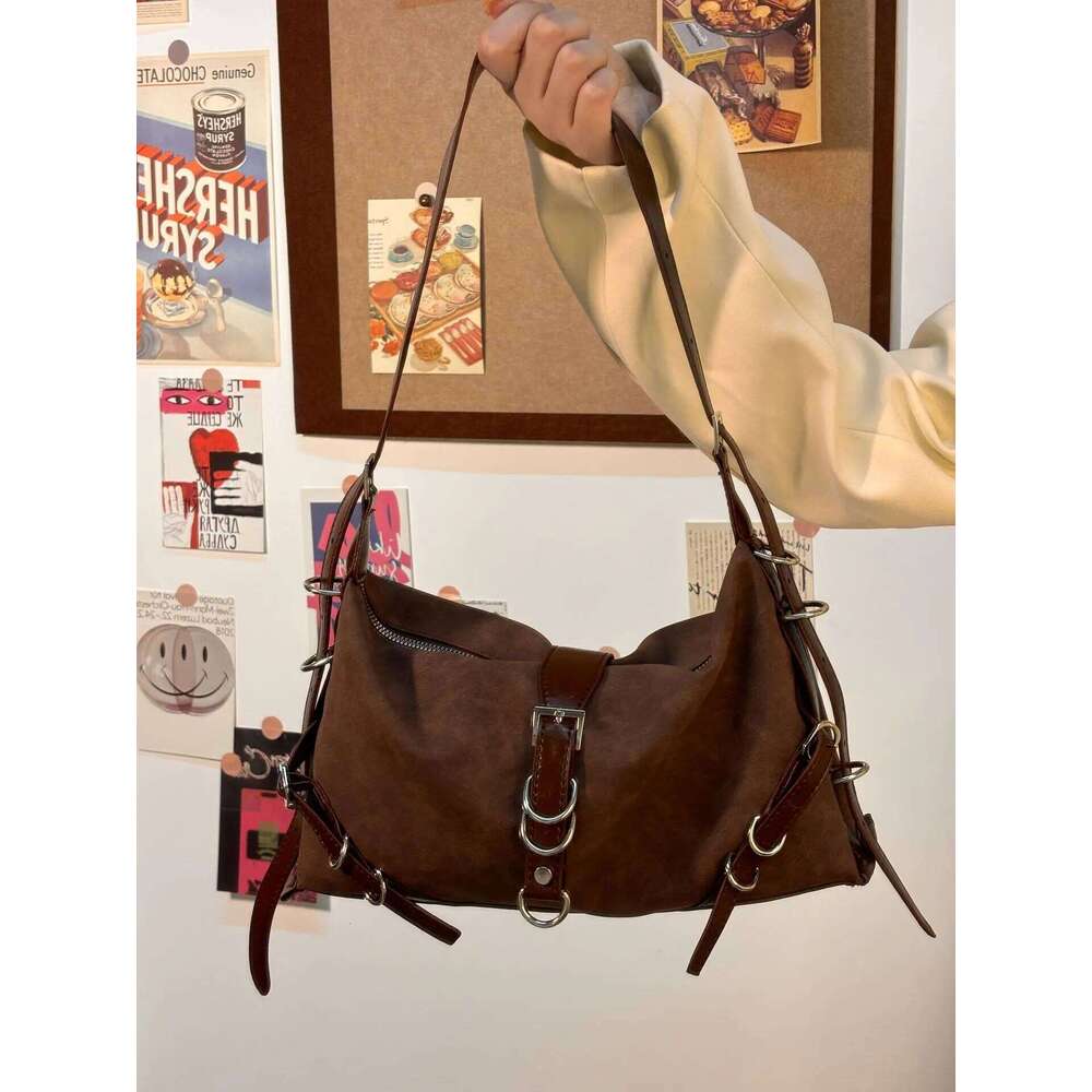 Fashion Gothic Y2k Women's Shoulder Bag Vintage Pu Leather Crossbody Bags Cool Hot Girls Underarm Handbags Female Tote Purse Y260205