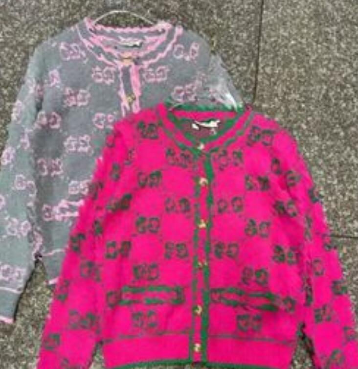 Women Sweater Luxury V Neck Knitted Cardigan Designer Sweater Pink Knit Long Sleeve Jacket Oversized Jumper women Coat