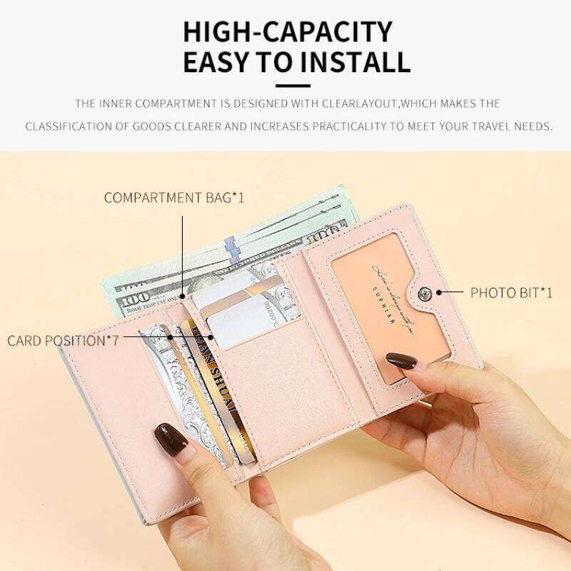 New Women's Wallet Simple PU leather bow-knot fashion long coin purse casual clutch wallet card holder women's money clip Y260206