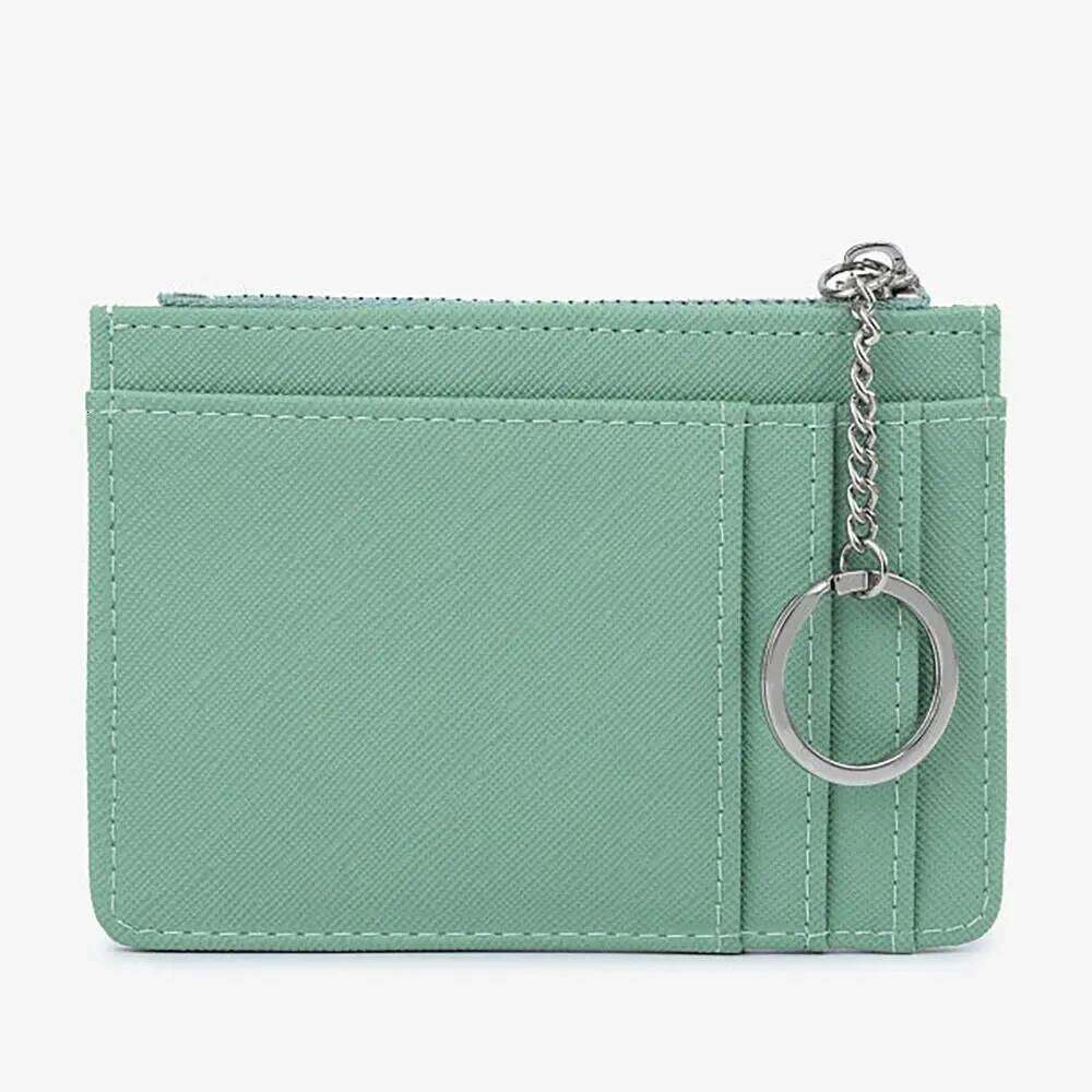 Multi Slot Coin Purse Mini Wear-resistant PU Leather Card Wallets Zipper Wallet Money Bag Students Y260206
