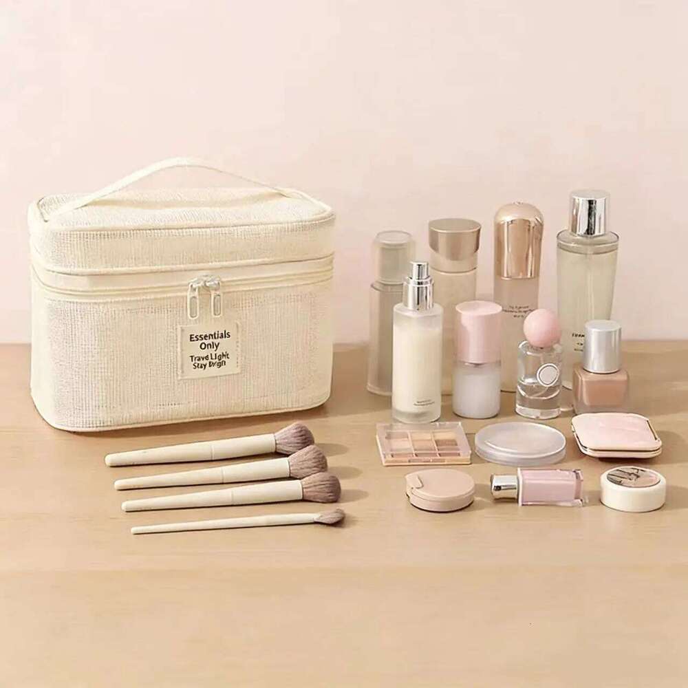 Travel Mesh Wash Storage Bag Makeup Organizer Cosmetics Make Up Skincare Box Plastic Container Handbag For Women Men Bathroom Y260206