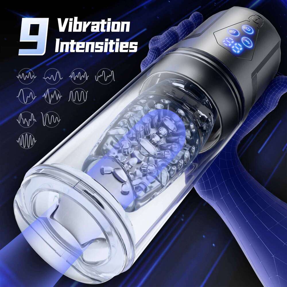 Upgrade 3 in 1 Masturbator Sex Toy with App Control Realistic Blowjob Machine 9 Thrusting Rotating & Vibrating Male Stroker 26H0207