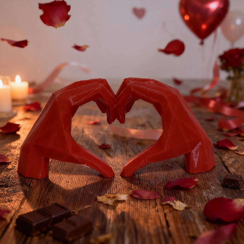 Valentine's Day gift, Hand-shaped sculpture ornament, the hands form heart full of ingenuity It serves as a romantic S260204