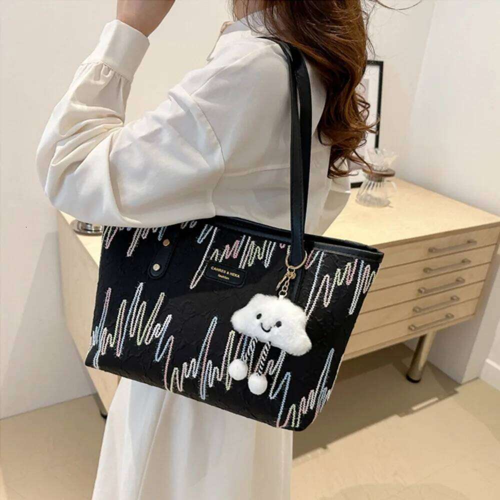 New Commuting Canvas Large Capacity Fashionable Handbags Retro Portable Tote Bag Travel Y260205