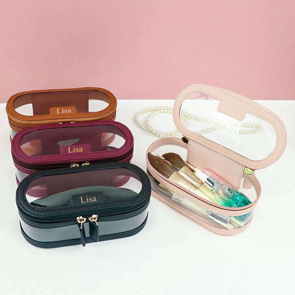 Customized multi-color PU leather PVC washroom with large storage capacity and waterproof makeup bag Y260206