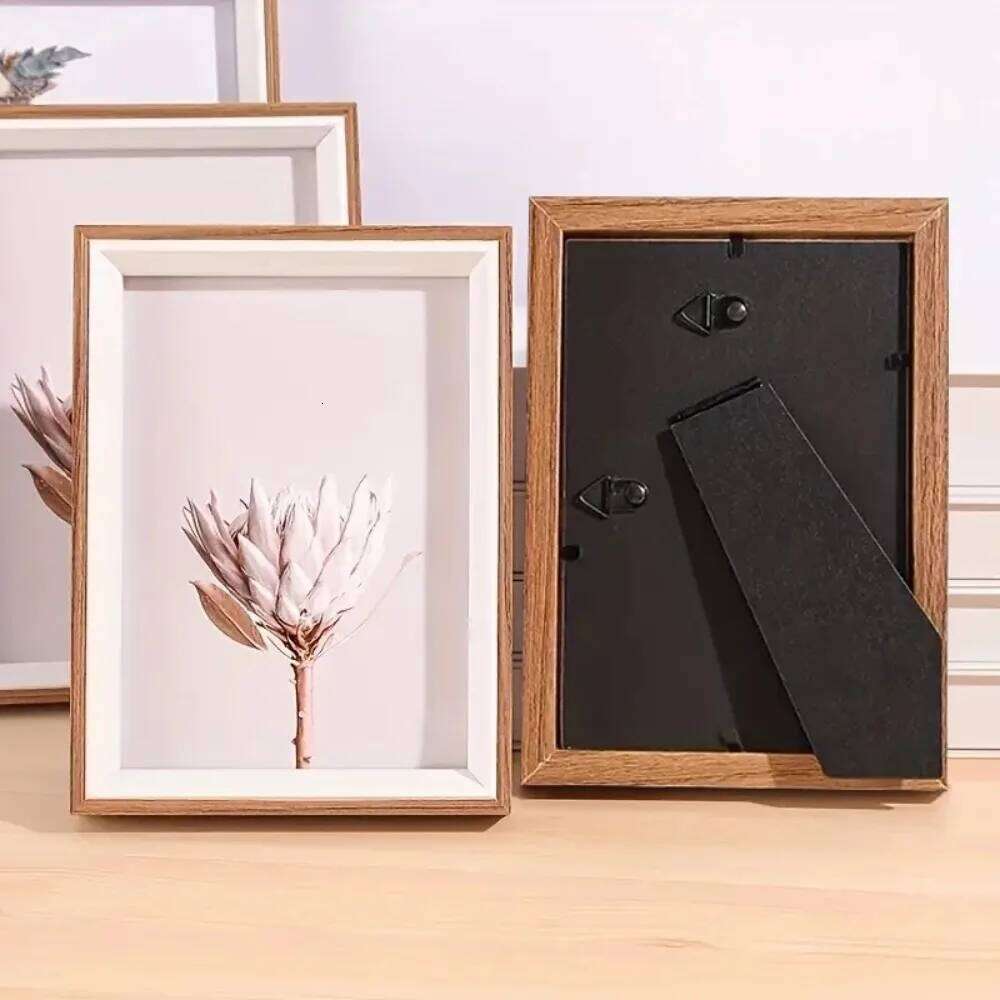 5/6/7/8/10 inch Wooden Wall Hanging Wood Picture Frame Stand For Pictures Photo Commemorative Home Decor S260205