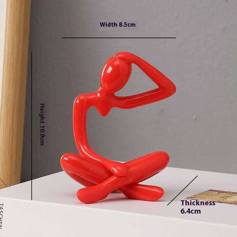 Thinker Statue Collectible Resin Abstract Art Sculpture Desktop Ornaments Christmas Gifts Home Decor For Office Study Shelf S260204 412