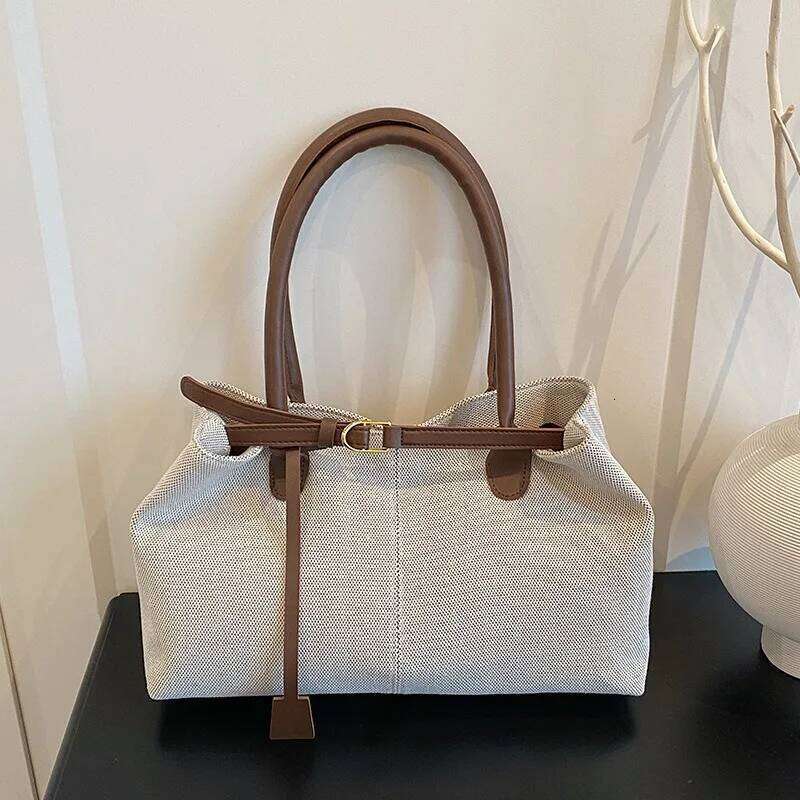 Retro Large Capacity Handbag Shoulder Women Durable Material Travel Commuter Totes Bags for Fitness Swimming Shopping Y260205