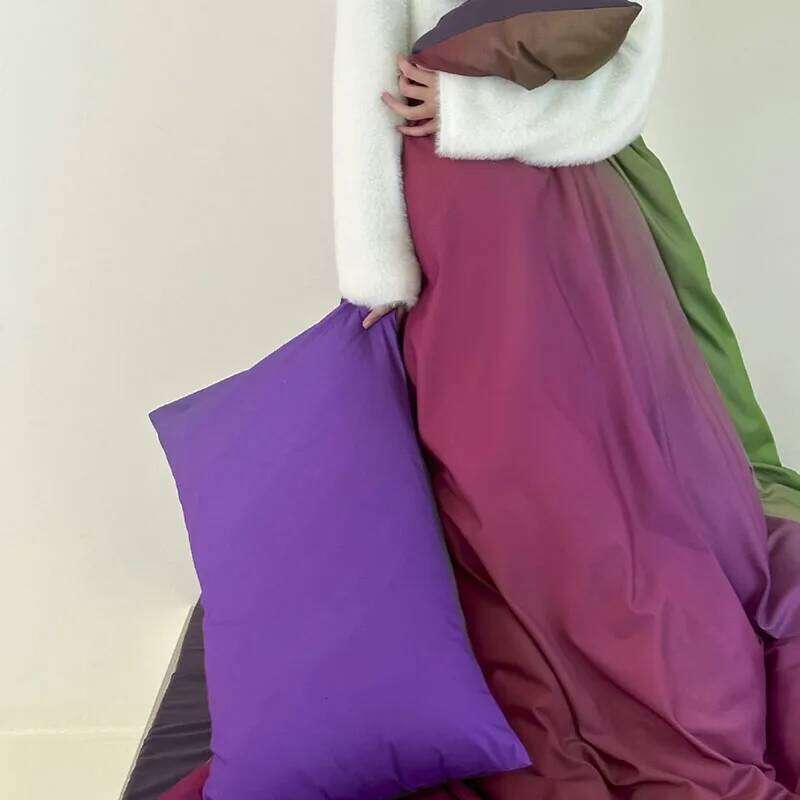 Luxury Bedding Gradient Color Duvet Cover Pure Cotton Soft Bed Sheet Pillowcases Twin Full Queen Size Bedclothes Set 4 Piece XJ260206