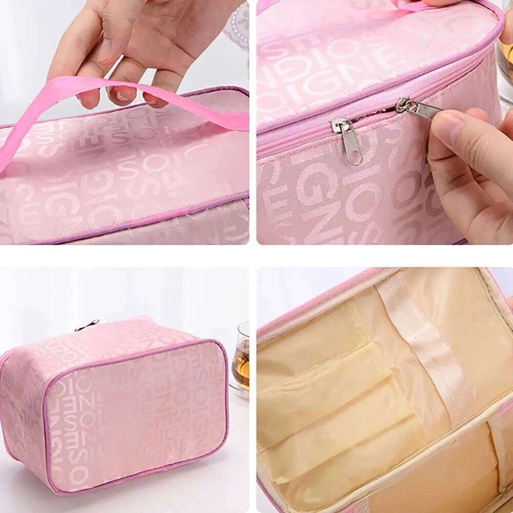 Portable Storage Organizer Bag Large Capacity Makeup Accessory Toiletry Handbag Waterproof Cosmetic Pouch Outdoor Y260206