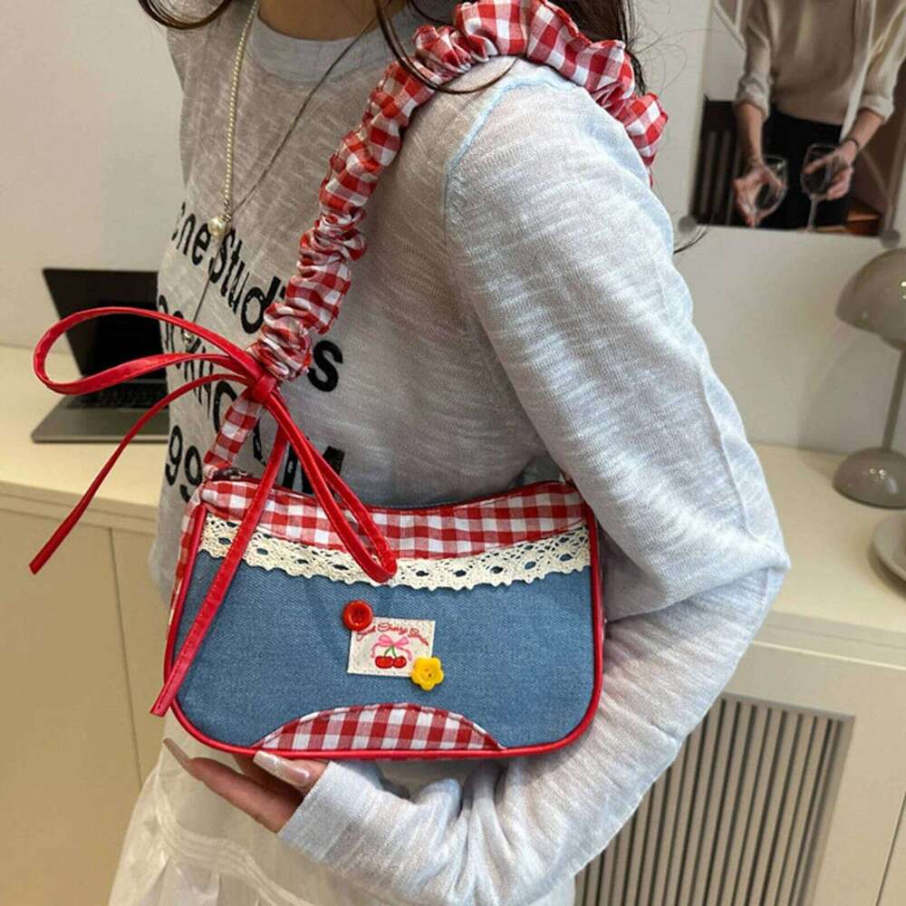 Plaid Underarm Bags ladies Zipper Up Daily Life and Party Mini Shoulder Bag for women Z260207 - view 4