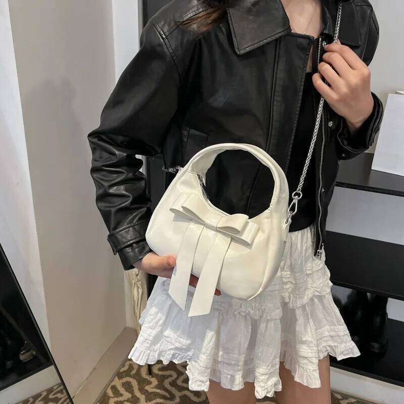 MOODS Bow Knot Mini Top-handle Bags For Women 2025 Spring Latest Trend Designer Purses And Handbag Luxury Shoulder Crossbody Bag Y260205