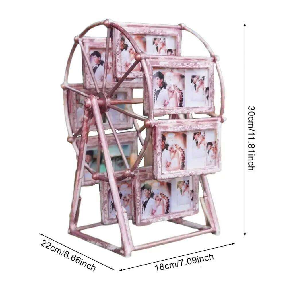16 Bronze Embossed Picture Ferris Wheel Photo Tabletop Rustic Home Decor Frame Wedding Photos Frames S260205