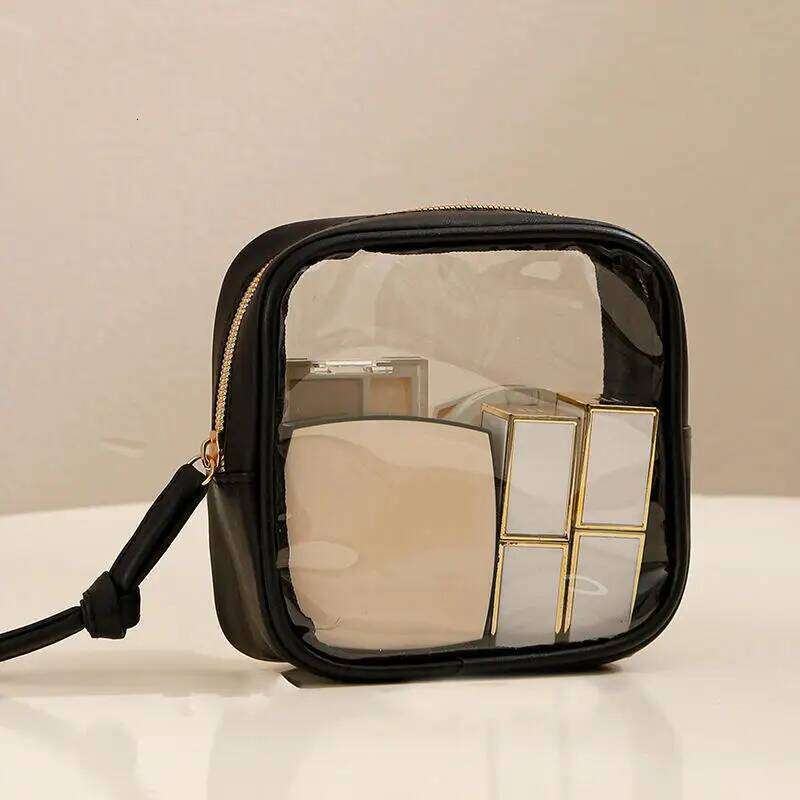 Mesh Transparent Cosmetic Men Women Neceser Makeup Fashion Waterproof PVC Travel Organizer Toiletry Wash Bag Pouch Case Y260206