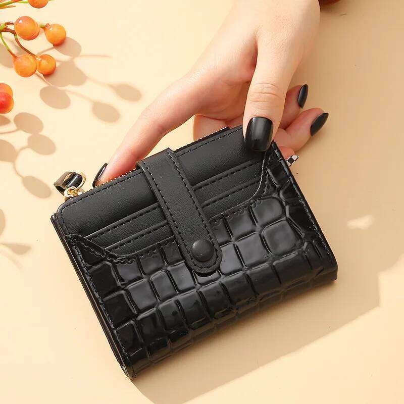Stone Pattern Small Women Pu Leather Female Zipper Coin Pocket Short Money Change Mini Lady Wallet Purse Y260206