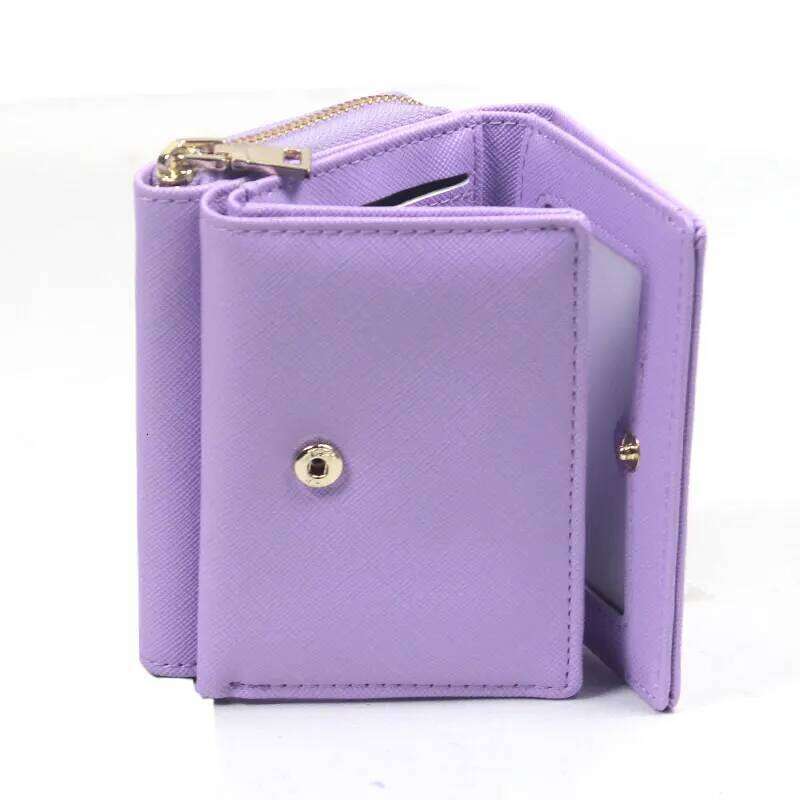 High Quality Ladys Fashion Trifold Zipper PU Leather Wallet Coin Purse Y260206