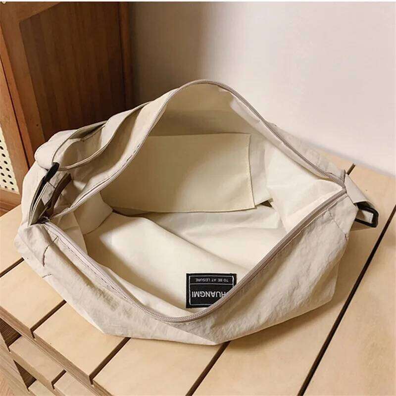 Washed Fabric Cloth Men Large Capacity Shoulder for Women Versatile Cross Body Bags Students Messenger School Bag Y260205