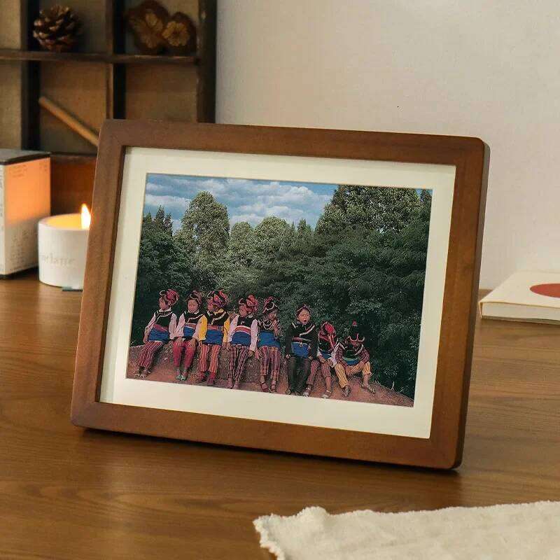 Wooden Picture Retro Frame Porta Retrato Creative Photo Holder Desk Decor S260205