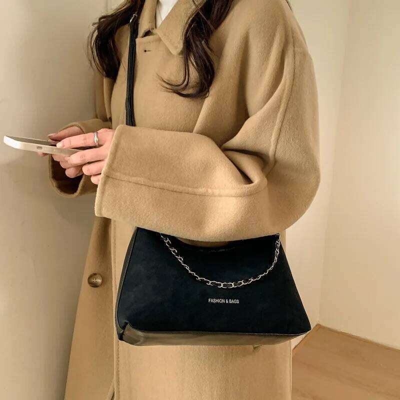 Casual Simple Hobos Shoulder Bags for Women Autumn Textured Versatile Ladies Crossbody Bag Retro Portable Female Handbags Purse Y260205