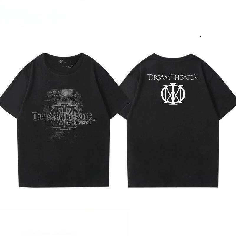 Rock Roll Band T-shirts Men and Women Theater Dream Theatre Heavy Cotton High Street Printing Short Sleeve X260207
