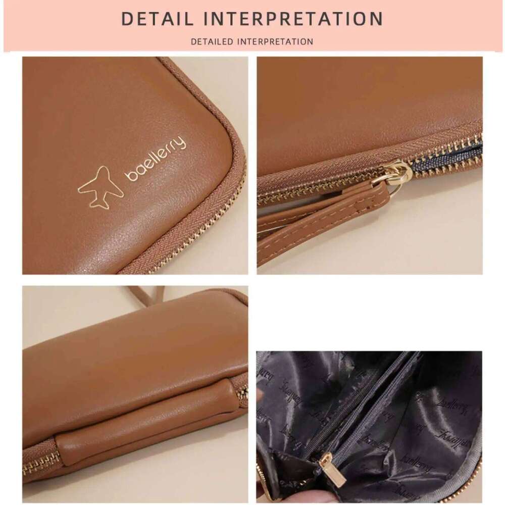 Fashion Simple Multi-Functional Zipper Coin Purse New Neutral Unisex Passport Bag Small Mobile Phone Wallet Y260206