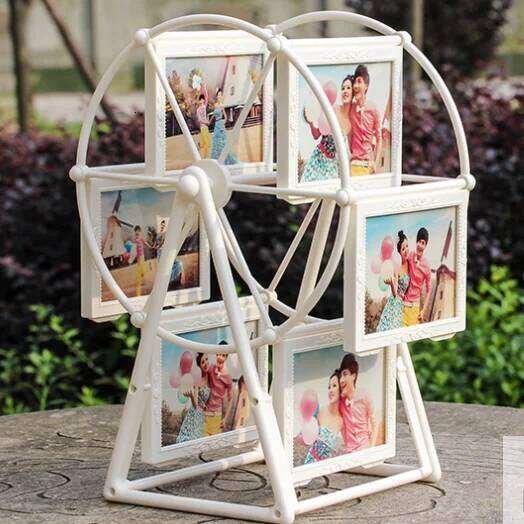 Customizable Windmill Ferris Wheel Photo Frame: A Unique Keepsake for Kids, Couples, and Home Decor 5-Inch S260205