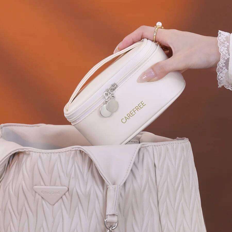 PU Travel Supplies Storage Square Lipstick Mini Cute Makeup Portable Multifunctional Miscellaneous Bag Y260206