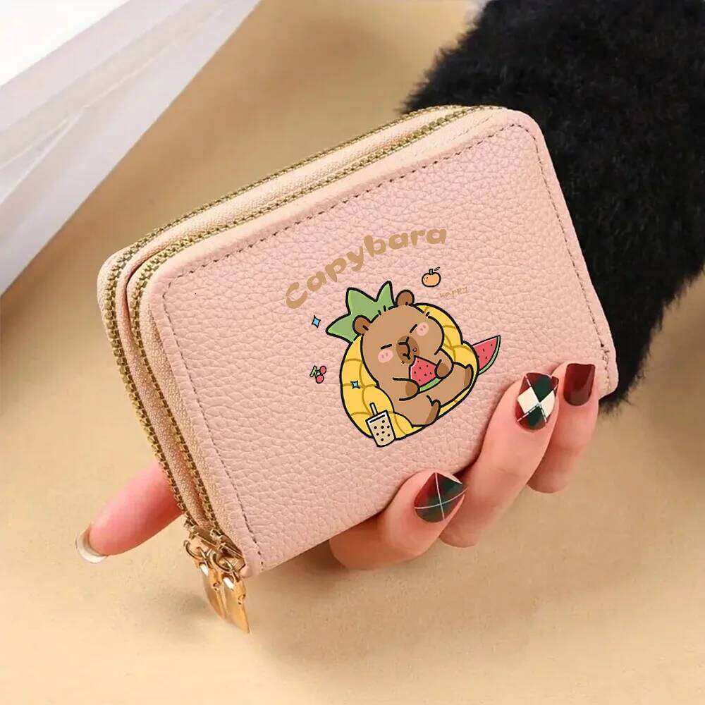 Holders, Cartoon And Anime, Double-Zipper Coin Purse, Multi-Card Slot ID Credit Card Bag, Women's Wallet Y260206