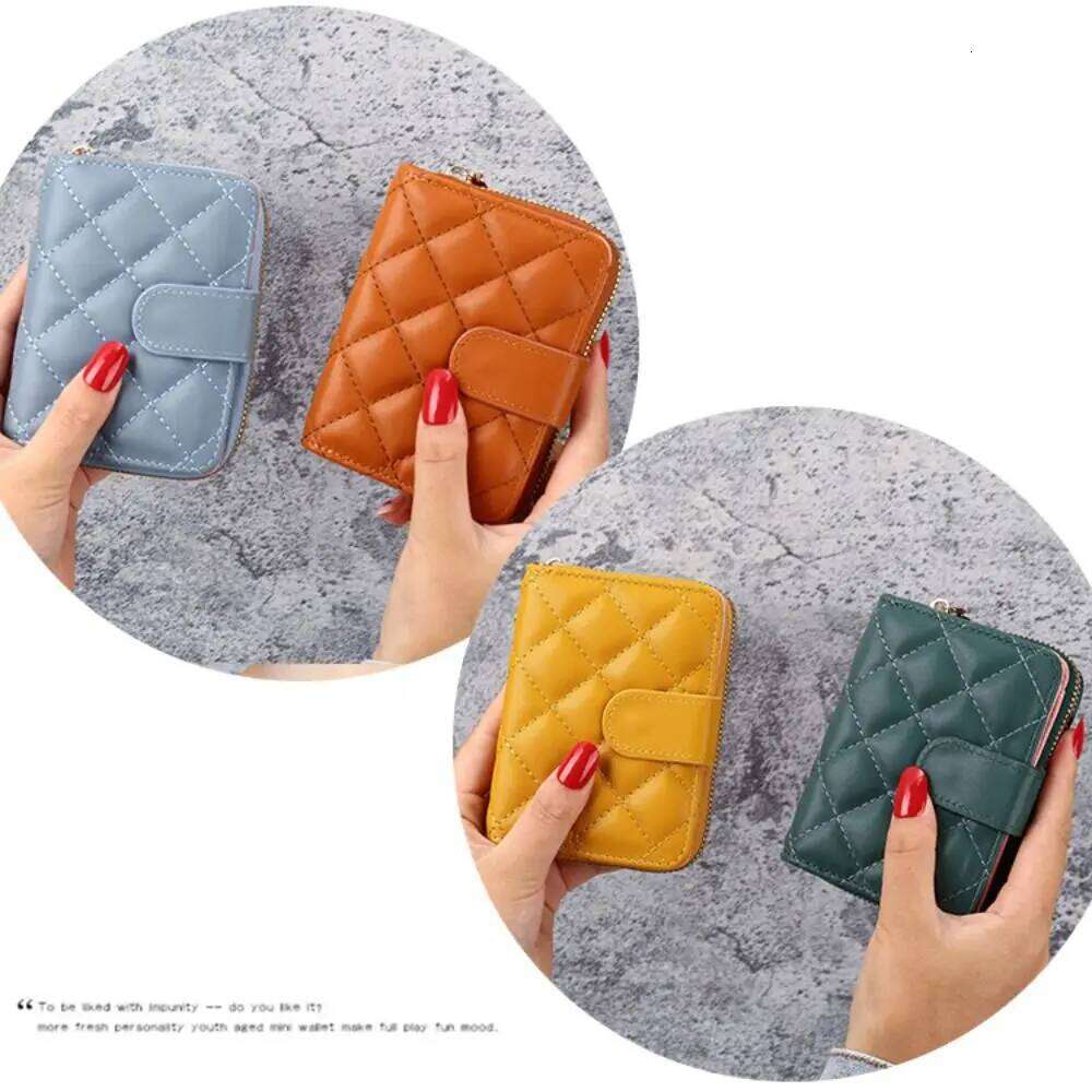 New PU Leather Short Zipper Hasp Large Capacity Slim Small Wallet Card Bag Holder Women Girls Y260206