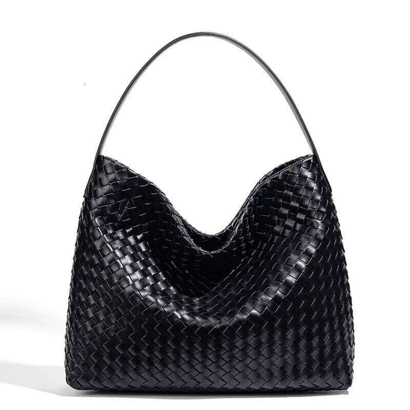 2025 Large-Capacity Woven Shoulder Bag for Women, Commuter Tote, Underarm Bag, Vintage Suede Crossbody Z260207 - view 6