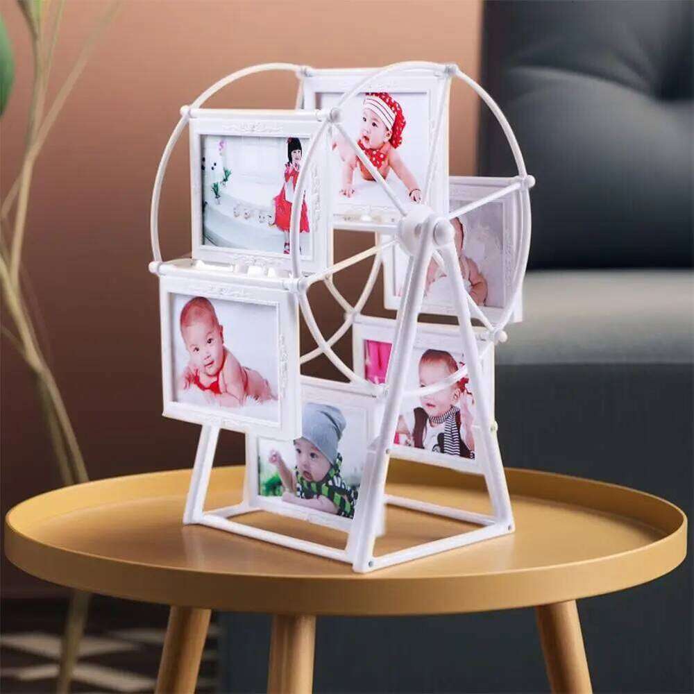 Creative Rotatable Ferris Wheel PhotoFrame Birthday Gift Display Shelf Photo Frame Home Table Decoration S260205 7ad