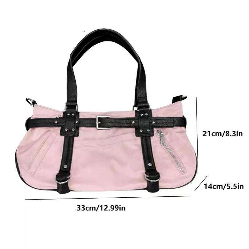 Y2k Large Capacity Pink Travel Crossbody Women Versatile Leopard Print Shoulder Bag New Trend Sports Gym Handbag Y260204