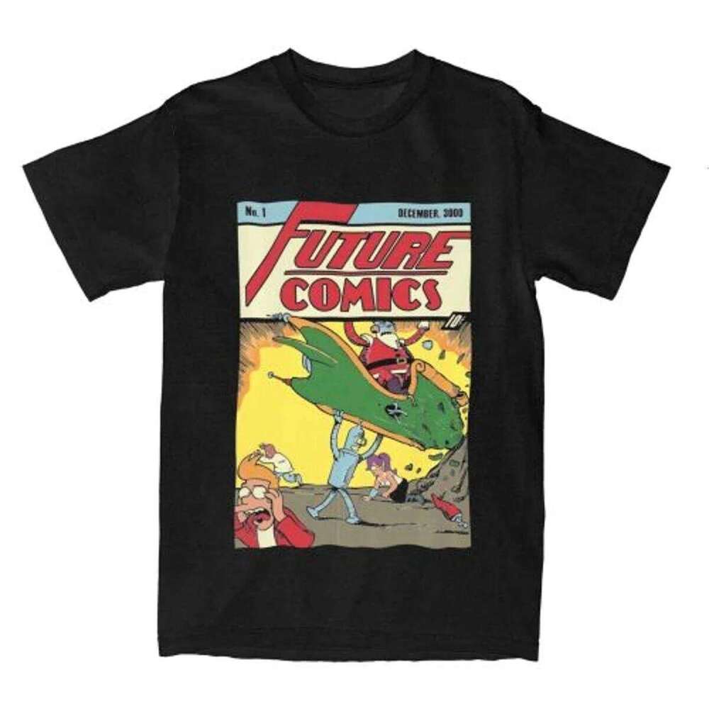 2025 Fashion Casual Bender Futuramas Tshirt Women Men Crewneck Short Sleeve T-shirt Clothes Cotton Printed Summer Tops Black Tee C260207